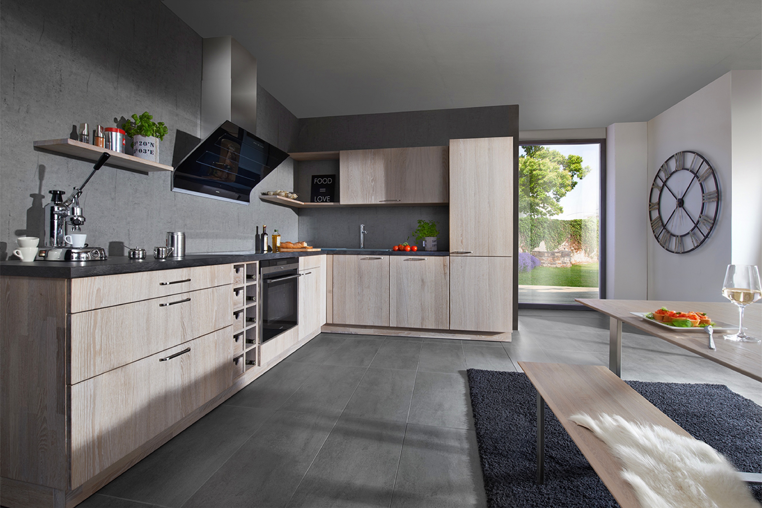 OSTER FORMA Massivholzküche Eiche Edelweiß